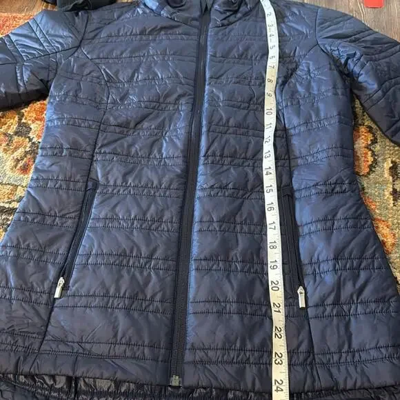 Athleta featherless whisper puffer jacket navy size XS - Picture 11 of 12